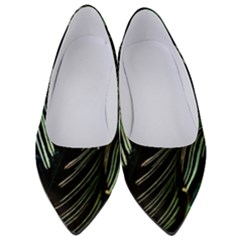 Calathea Leaves Strippe Line Women s Low Heels by Ravend