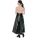 Calathea Leaves Strippe Line Tie Back Maxi Dress View2