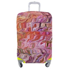 Abstract Crosscurrents Smudged Vibrance Luggage Cover (medium) by kaleidomarblingart