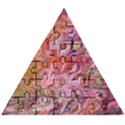 Abstract Crosscurrents Smudged Vibrance Wooden Puzzle Triangle View1