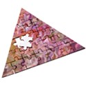 Abstract Crosscurrents Smudged Vibrance Wooden Puzzle Triangle View3