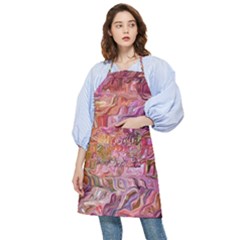 Abstract Crosscurrents Smudged Vibrance Pocket Apron by kaleidomarblingart