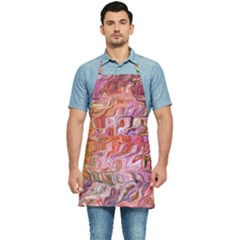 Abstract Crosscurrents Smudged Vibrance Kitchen Apron by kaleidomarblingart