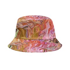 Abstract Crosscurrents Smudged Vibrance Inside Out Bucket Hat by kaleidomarblingart