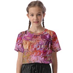 Abstract Crosscurrents Smudged Vibrance Kids  Basic T-shirt by kaleidomarblingart