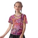 Abstract Crosscurrents Smudged Vibrance Kids  Front Cut T-Shirt View2