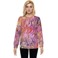 Abstract Crosscurrents Smudged Vibrance Hidden Pocket Sweatshirt by kaleidomarblingart