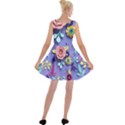 3d Flowers Pattern Flora Background Velvet Skater Dress View2