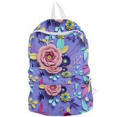 3d Flowers Pattern Flora Background Foldable Lightweight Backpack by Bedest