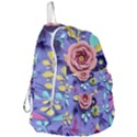 3d Flowers Pattern Flora Background Foldable Lightweight Backpack View3