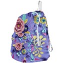 3d Flowers Pattern Flora Background Foldable Lightweight Backpack View4