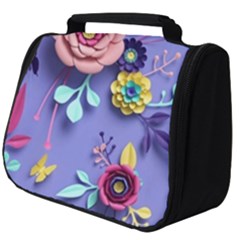 3d Flowers Pattern Flora Background Full Print Travel Pouch (big)