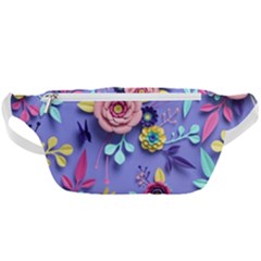 3d Flowers Pattern Flora Background Waist Bag 