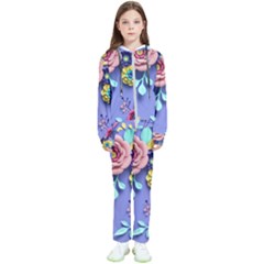 3d Flowers Pattern Flora Background Kids  Tracksuit by Bedest