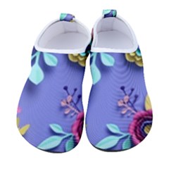 3d Flowers Pattern Flora Background Women s Sock-style Water Shoes