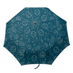 Space Seamless Pattern Folding Umbrellas