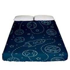 Space Seamless Pattern Fitted Sheet (california King Size)