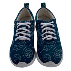 Space Seamless Pattern Women Athletic Shoes by Bedest