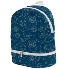 Space Seamless Pattern Zip Bottom Backpack