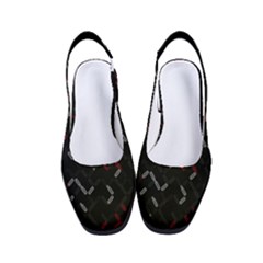 Abstract Dark Pattern Minimal Women s Classic Slingback Heels by Bedest