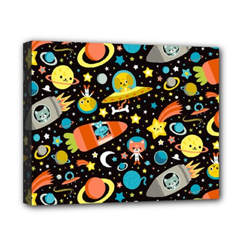 Space Pattern Canvas 10  X 8  (stretched) by Bedest