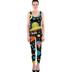 Space Pattern One Piece Catsuit