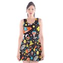 Space Pattern Scoop Neck Skater Dress View1