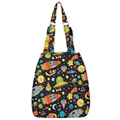 Space Pattern Center Zip Backpack