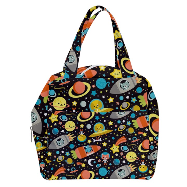 Space Pattern Boxy Hand Bag