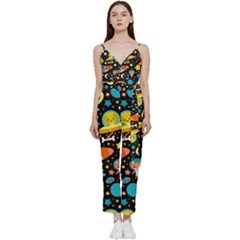 Space Pattern V-neck Camisole Jumpsuit by Bedest