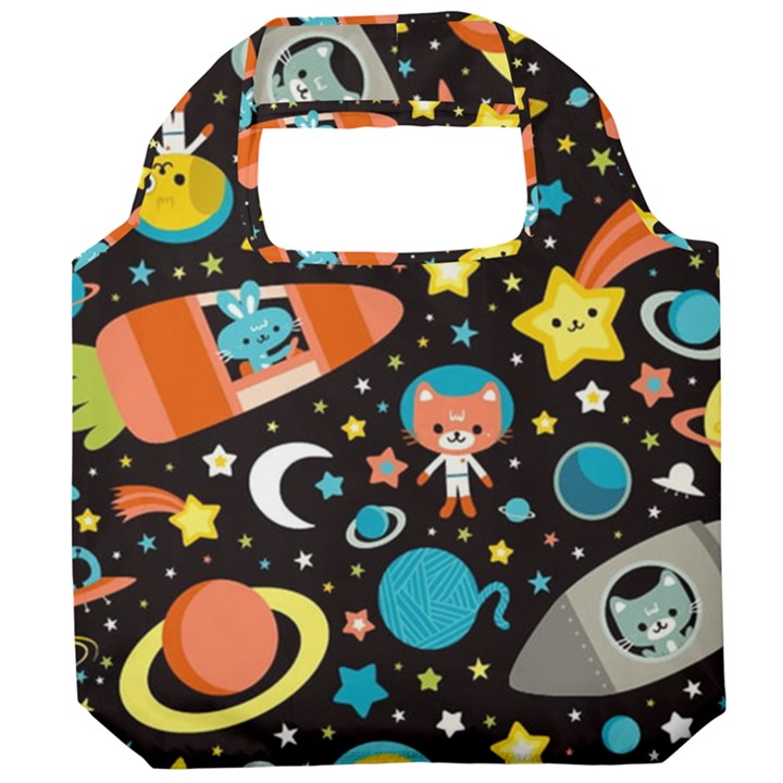 Space Pattern Foldable Grocery Recycle Bag