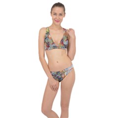 Abstract Background Pattern Classic Banded Bikini Set 