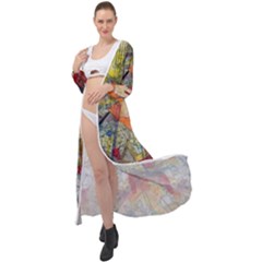 Abstract Background Pattern Maxi Chiffon Beach Wrap by Bedest