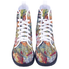 Abstract Background Pattern Men s High-top Canvas Sneakers by Bedest