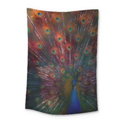 Peacock Feather Bird Small Tapestry by Bedest