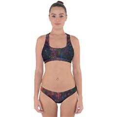 Peacock Feather Bird Cross Back Hipster Bikini Set by Bedest