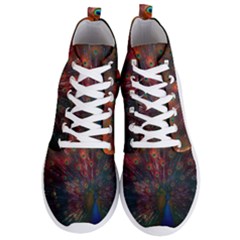 Peacock Feather Bird Men s Lightweight High Top Sneakers by Bedest