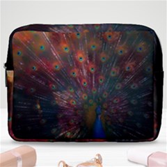 Peacock Feather Bird Make Up Pouch (large) by Bedest