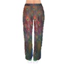 Peacock Feather Bird Women Velvet Drawstring Pants View2