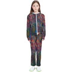 Peacock Feather Bird Kids  Tracksuit by Bedest