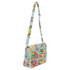 Summer Up Cute Doodle Shoulder Bag With Back Zipper