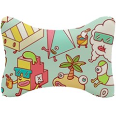 Summer Up Cute Doodle Seat Head Rest Cushion by Bedest