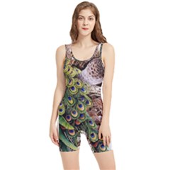 Japanese Painting Flower Peacock Women s Wrestling Singlet by Bedest