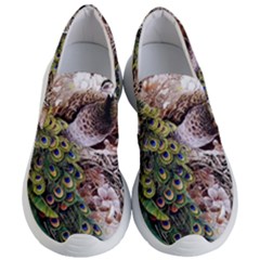 Japanese Painting Flower Peacock Women s Lightweight Slip Ons by Bedest