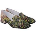 Japanese Painting Flower Peacock Women s Classic Loafer Heels View3