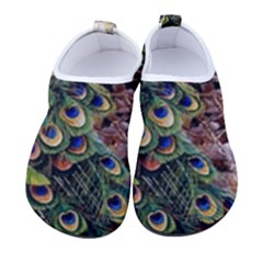 Japanese Painting Flower Peacock Men s Sock-style Water Shoes by Bedest