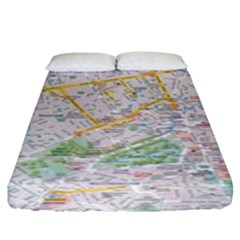 London City Map Fitted Sheet (king Size) by Bedest