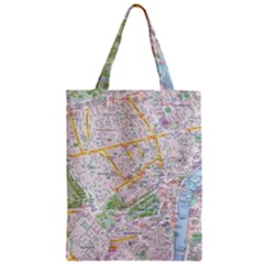 London City Map Zipper Classic Tote Bag by Bedest