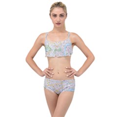 London City Map Layered Top Bikini Set by Bedest