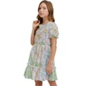 London City Map Kids  Puff Sleeved Dress View3